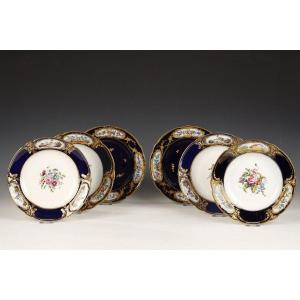 Set Of Six Plates,  In The Style Of Sèvres, France, Circa 1880