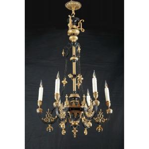 Ottoman Style Chandelier, Attributed To F.barbedienne, France, Circa 1870