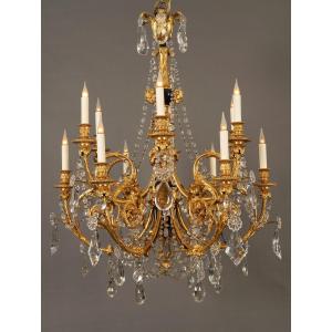 H. Vian, "bacchic" Chandelier, France, Circa 1870