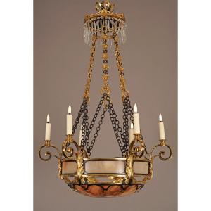 Susse Frères et O. Lelièvre, Lustre aux Pampres, France, circa 1900