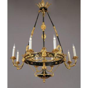 Maison Baguès, Lustre aux Palmettes, France, circa 1890