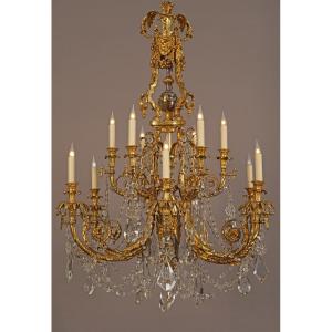 Lacarriere, Delatour Et Cie, "acanthus" Chandelier, France, Circa 1870