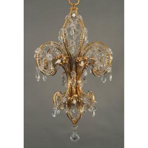 Maison Baguès, « Fleur De Lys » Chandelier, France, Circa 1900
