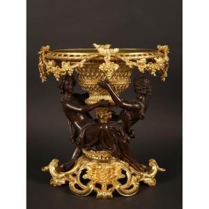 "drunken Hercules" Centerpiece Attr. To G. Denière, France, Circa 1870