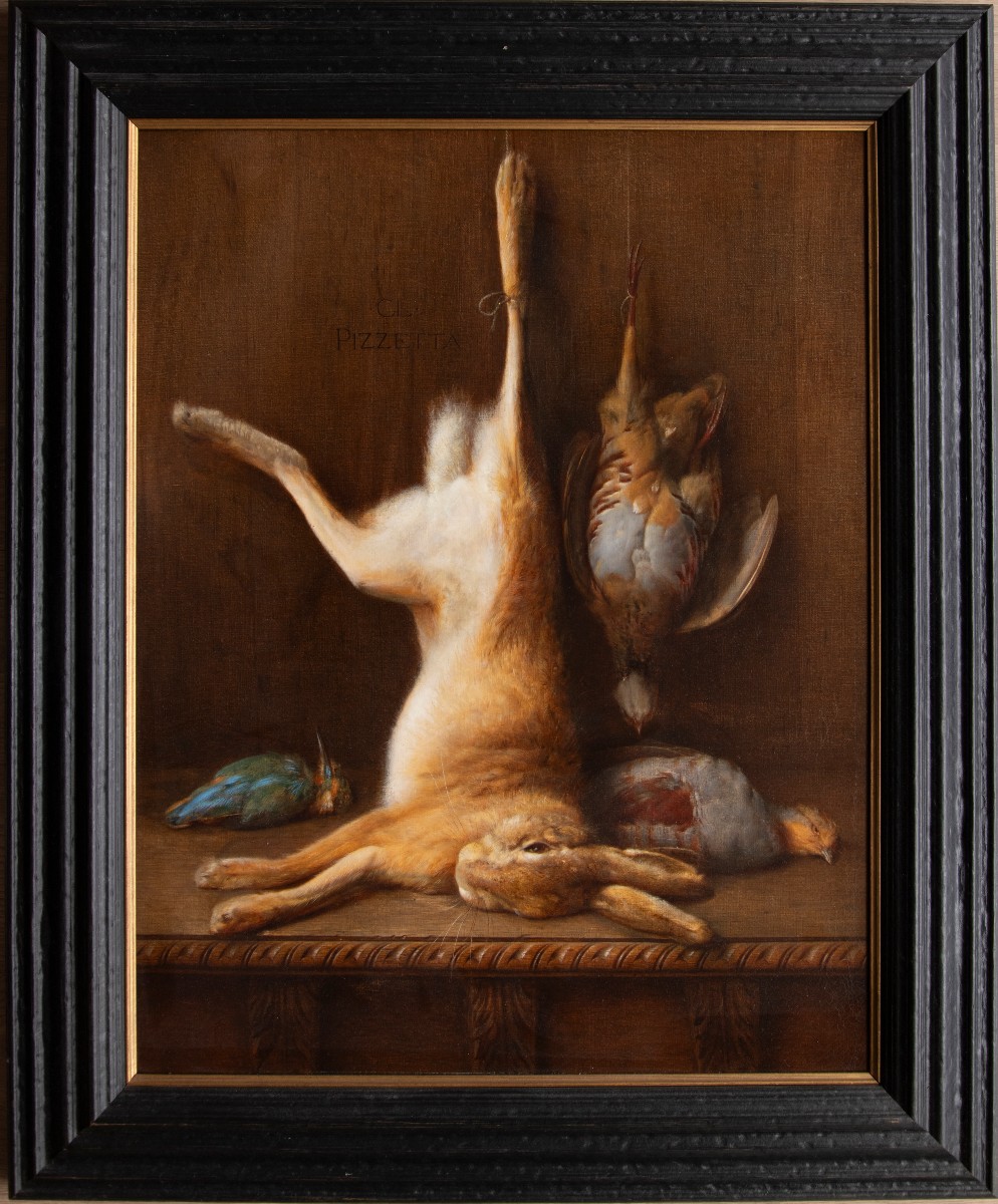 Jean-claude Pizzetty  / Claudius Pizzetta (belley, 1832 – Id., 1894) Still Life With Rabbit-photo-2