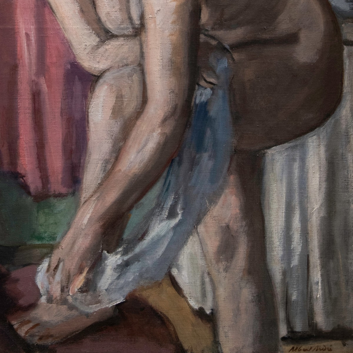 Albert Andre (lyon, 1869-laudun, 1954), Naked Woman, Standing Wiping-photo-3