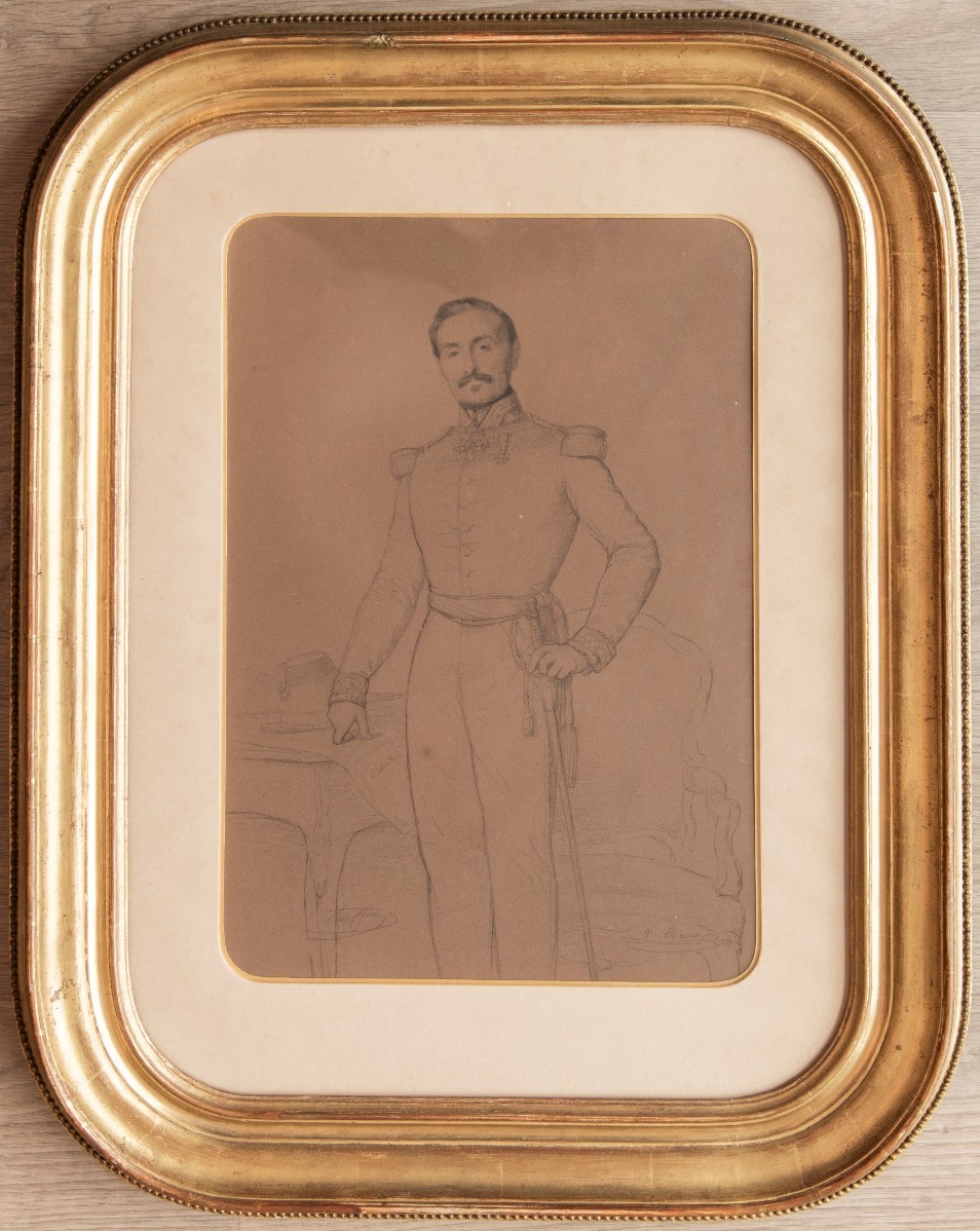 Sébastien Cornu (Lyon, 1804 - Longpont, 1870) - Portrait du Général Charon