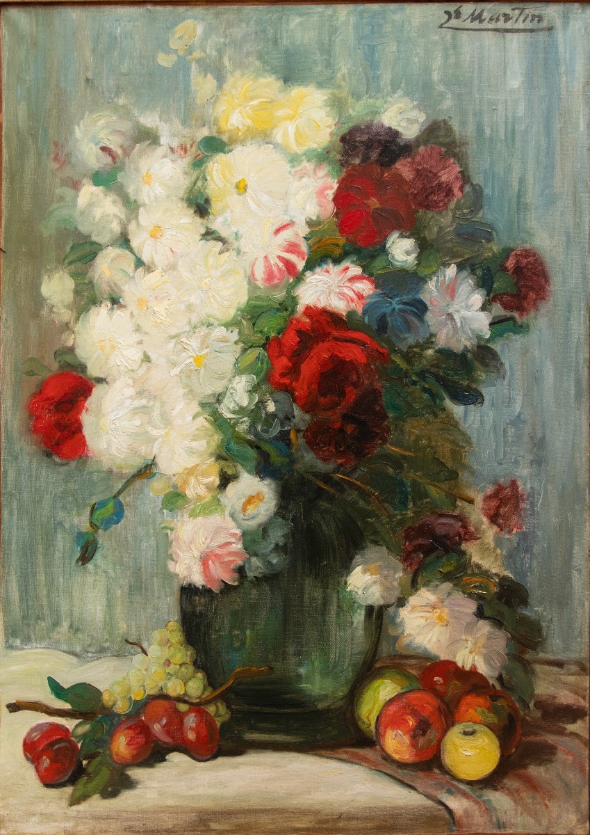 Jacques Martin (villeurbanne, 1844 - Lyon, 1919) - Fleurs Et Fruits -photo-2