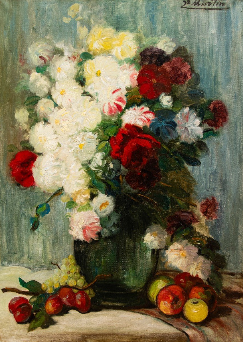 Jacques Martin (villeurbanne, 1844 - Lyon, 1919) - Fleurs Et Fruits 
