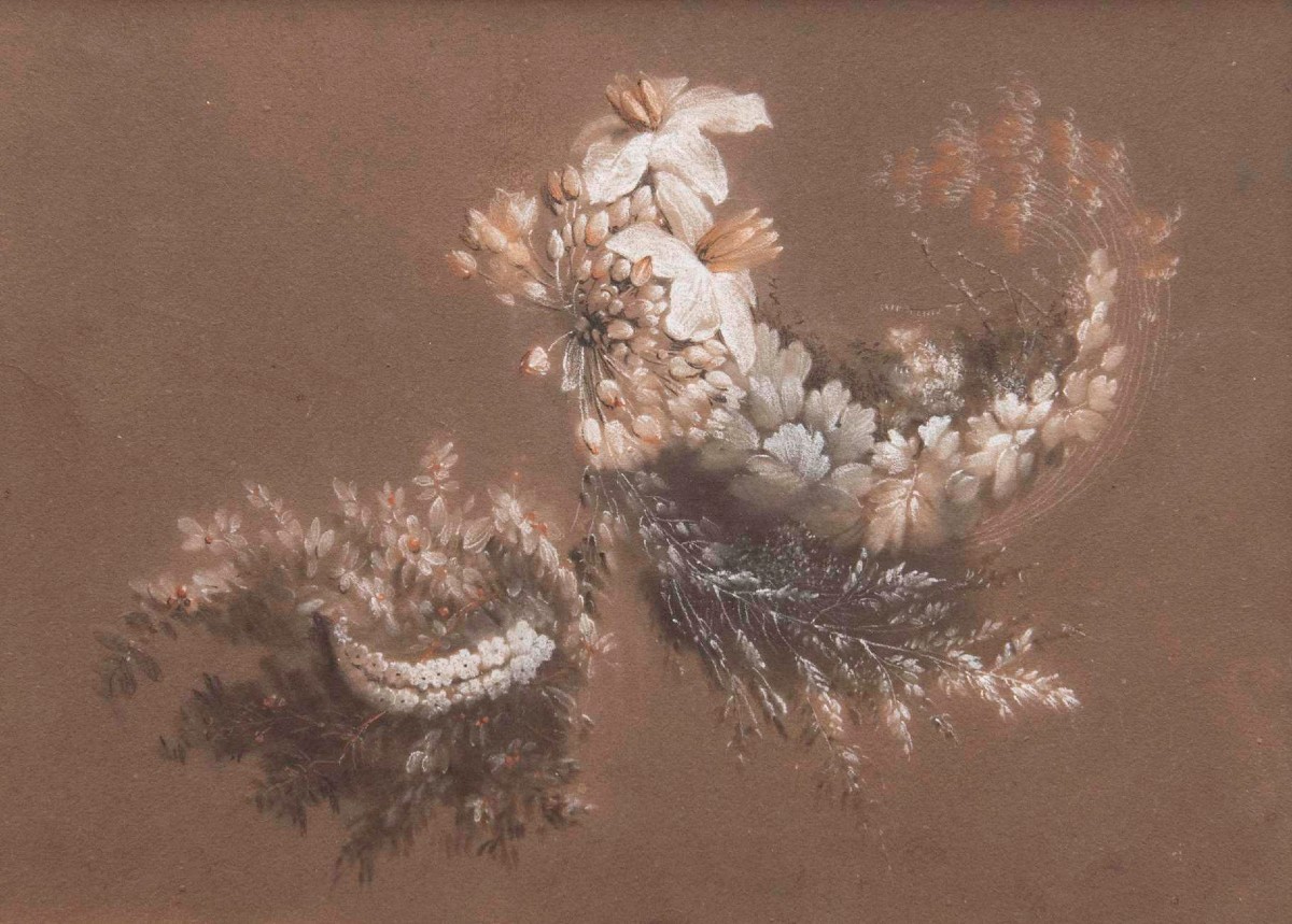 Antoine Berjon (lyon, 1754 - Id., 1843) - Study Of Flowers -photo-2