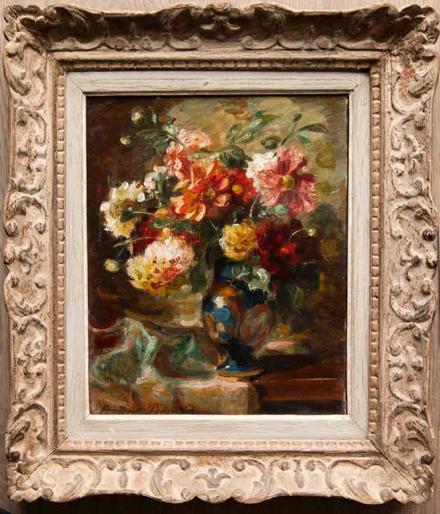 Eugène BAUDIN (Lyon, 1843 - id., 1907), Bouquet de fleurs -photo-2