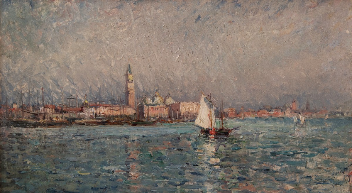 Emile Noirot (1854 - 1924) - Venice, Basin Of San Marco-photo-2