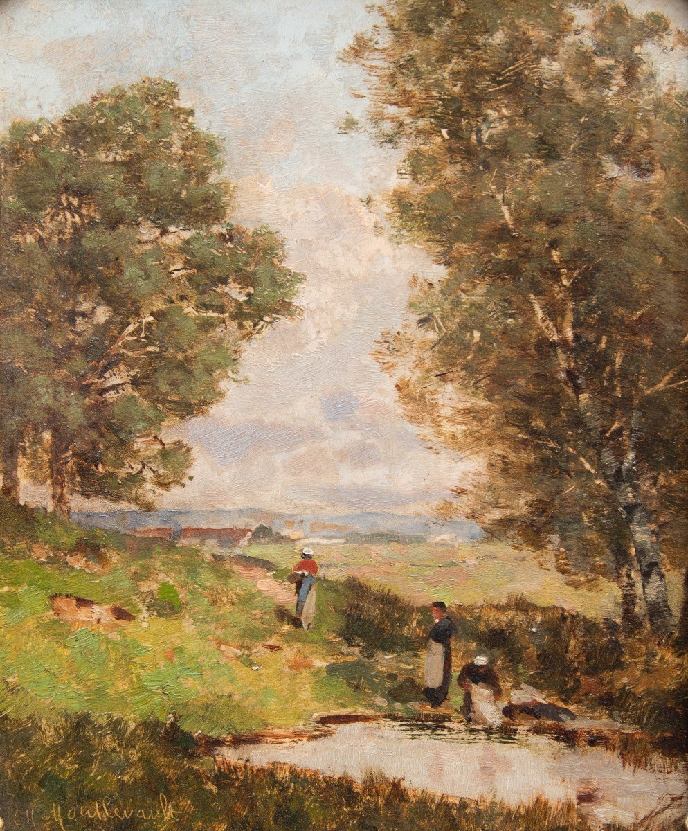 Charles Montlevault (lyon, 1835 - Id., 1897) - The Washerwomen