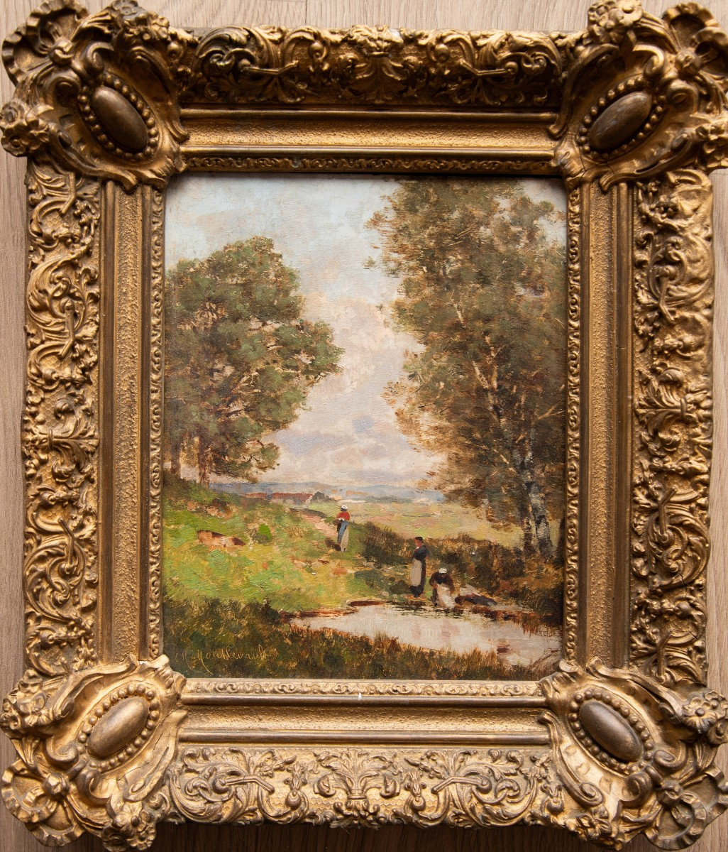 Charles Montlevault (lyon, 1835 - Id., 1897), The Washerwomen