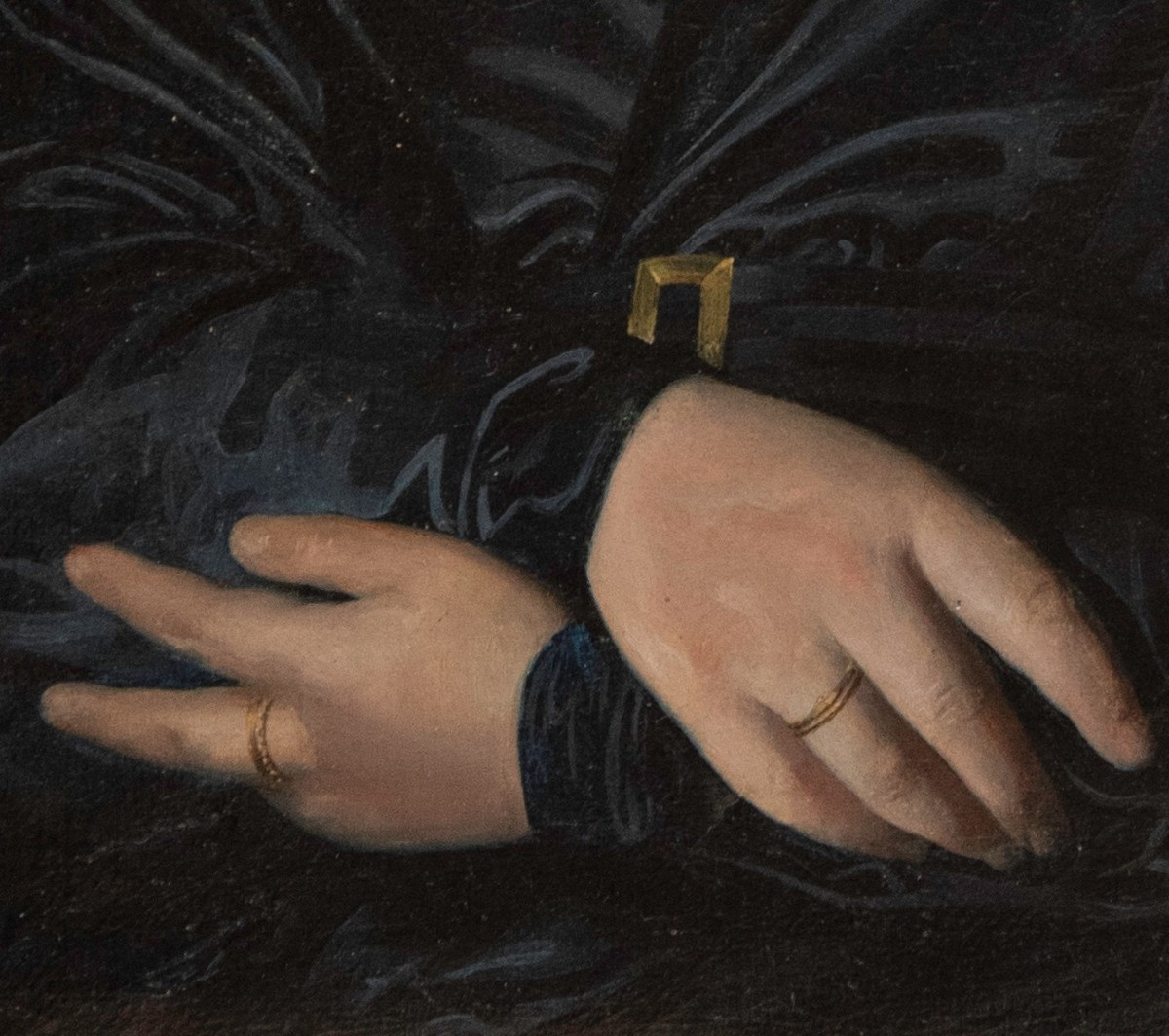 Auguste Flandrin (lyon, 1804 - Id., 1842), Portrait Of Madame Chastel (1834)-photo-3