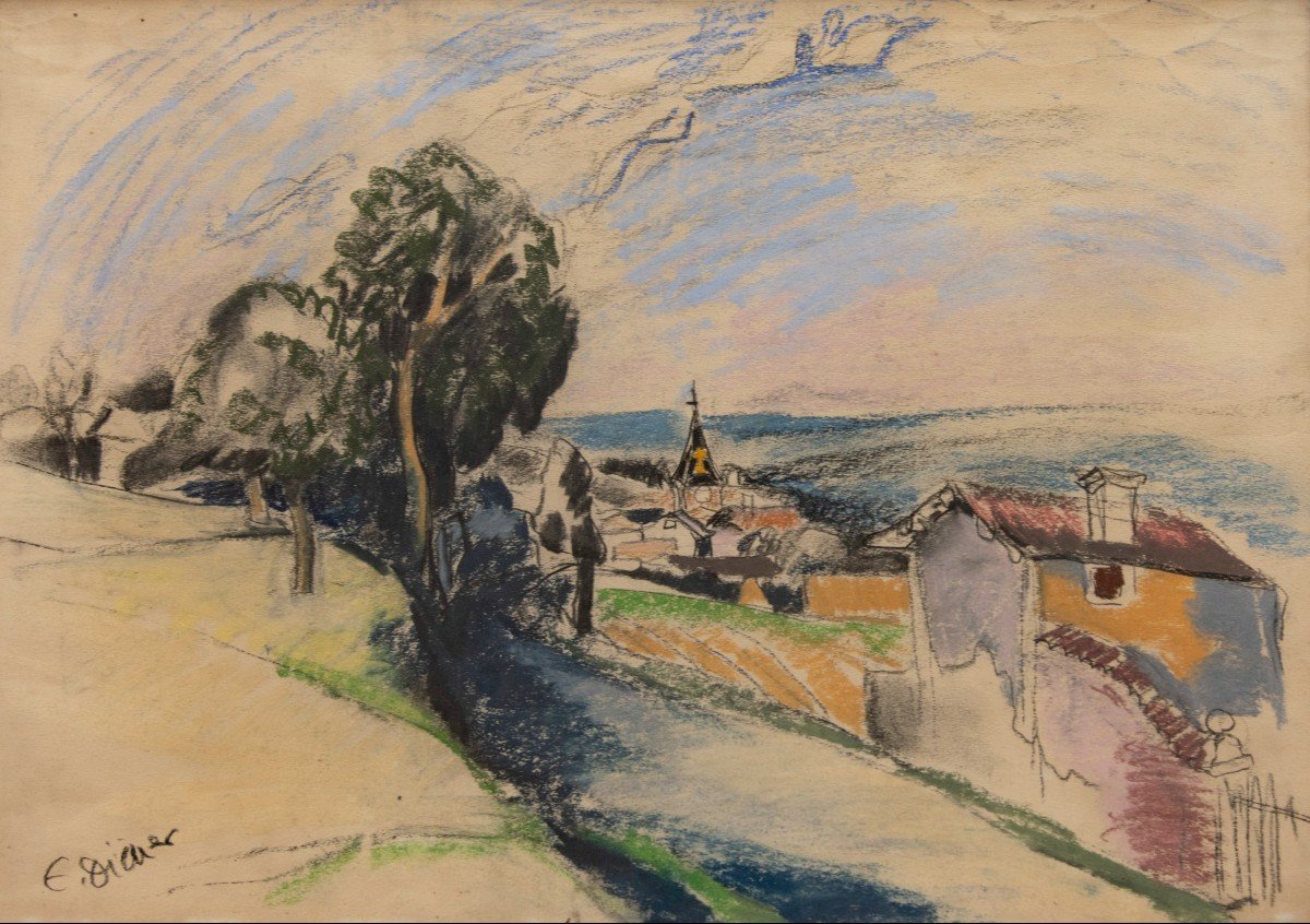 émile Didier (lyon, 1890 – Id. 1965), Landscape (1945)