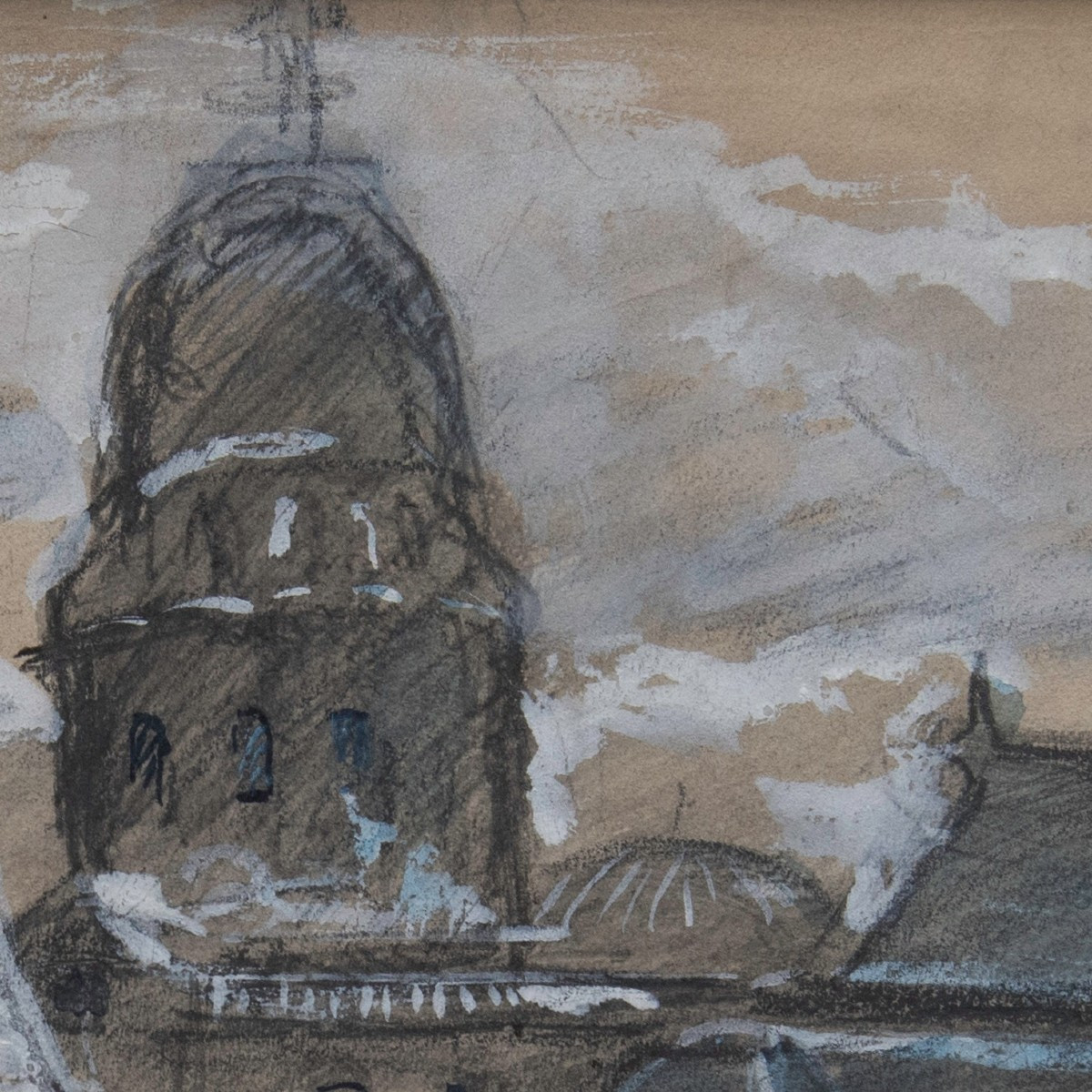 émilie Charmy (1877 - 1974), View Of The Pantheon (paris)-photo-3