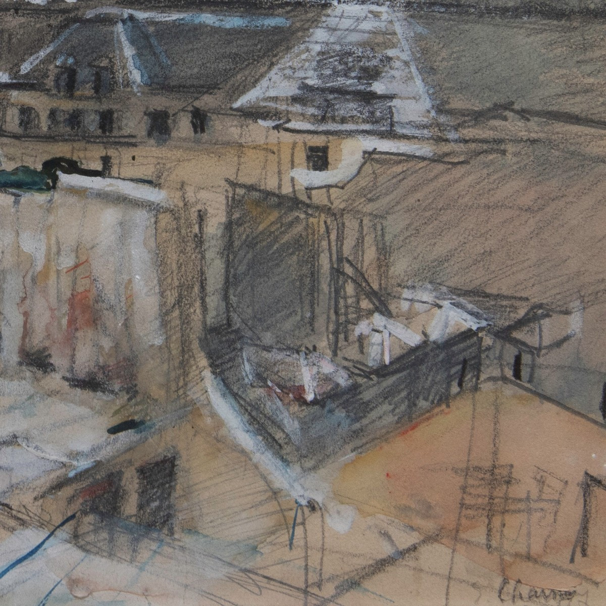 émilie Charmy (1877 - 1974), View Of The Pantheon (paris)-photo-4