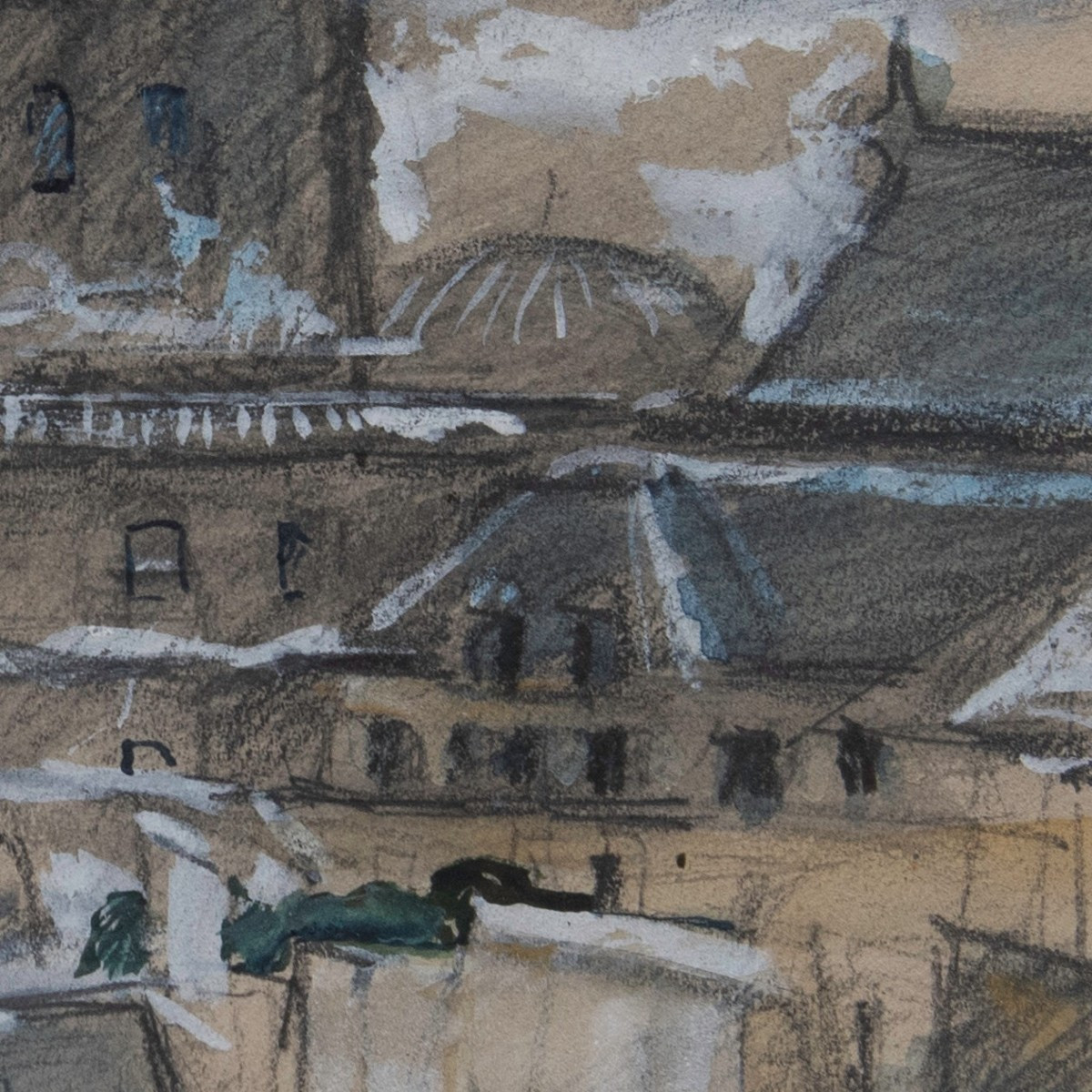 émilie Charmy (1877 - 1974), View Of The Pantheon (paris)-photo-7