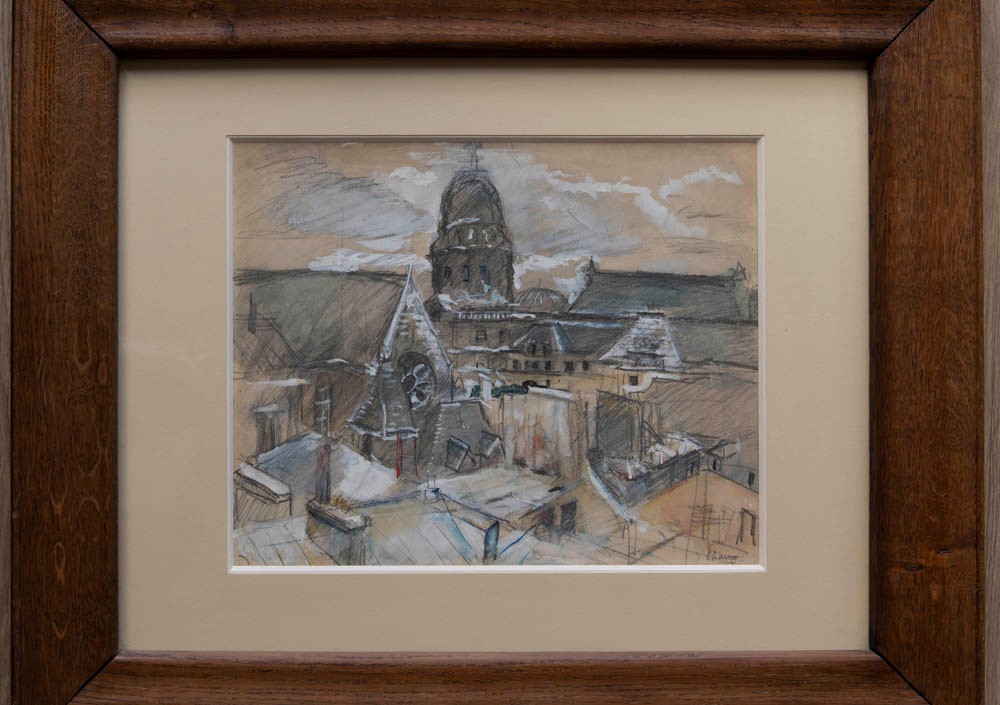 émilie Charmy (1877 - 1974), View Of The Pantheon (paris)-photo-8