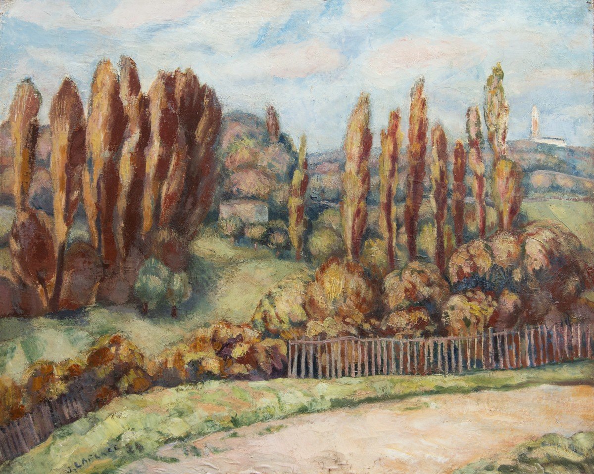 Jacques Laplace (1890-1955) - Landscape With Poplars