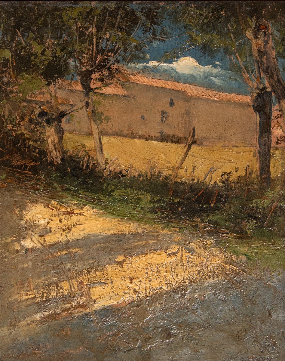David Eugène Girin (1848-1917) - Landscape With House