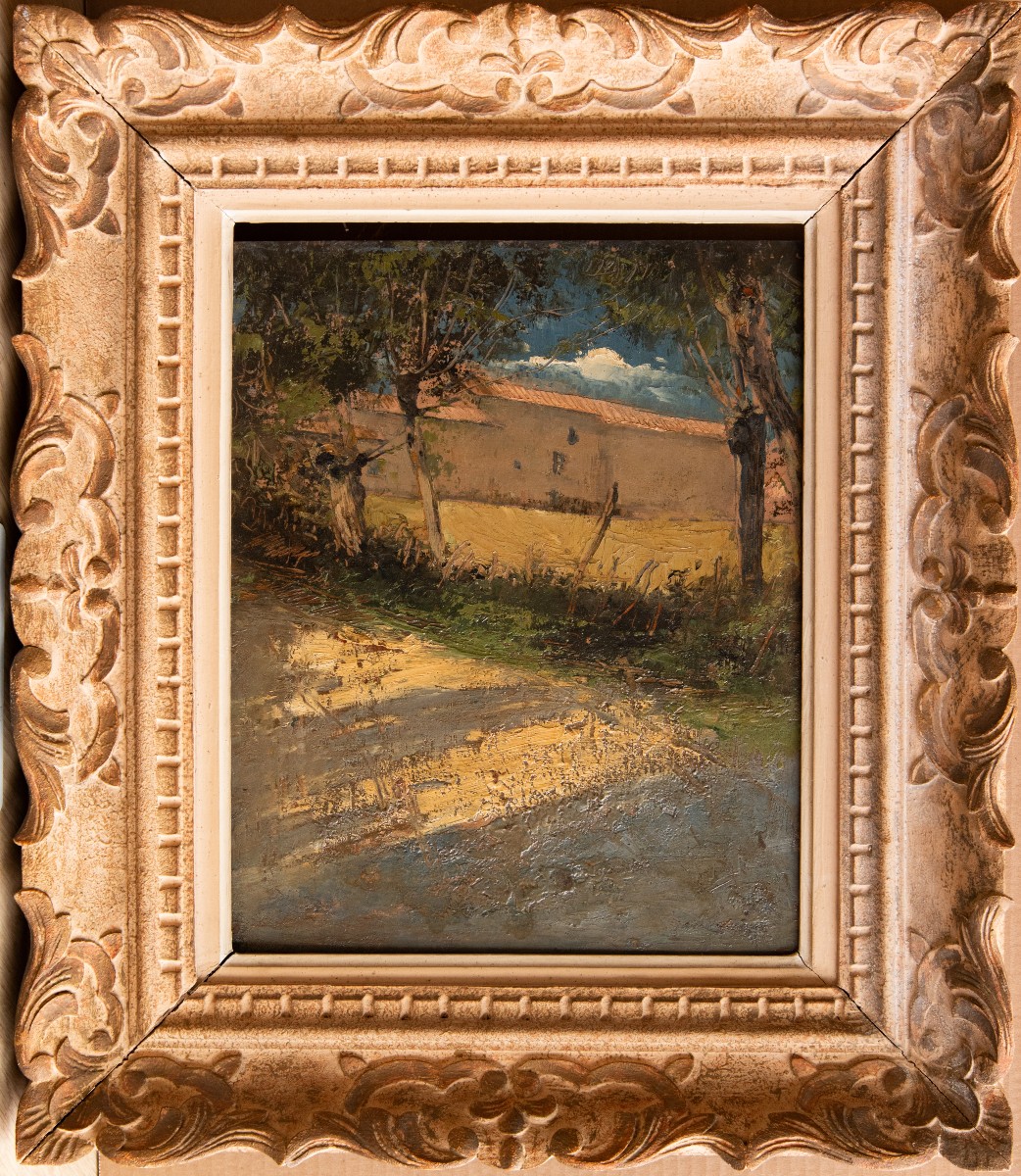 David Eugène Girin (1848-1917) - Landscape With House