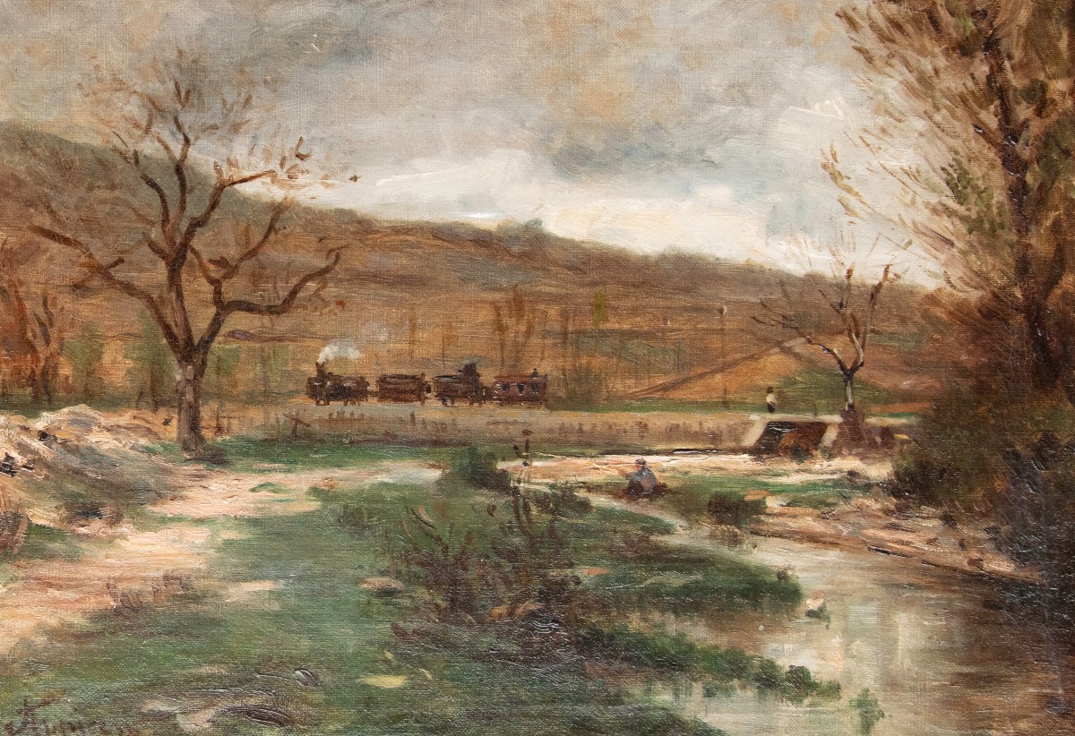 Adolphe Appian (lyon, 1818 - Id., 1898) - The Little Train-photo-2