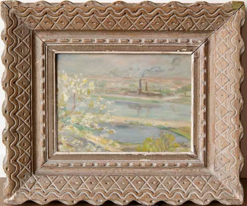 Adrien BAS (1884-1926) - Printemps sur la Saône