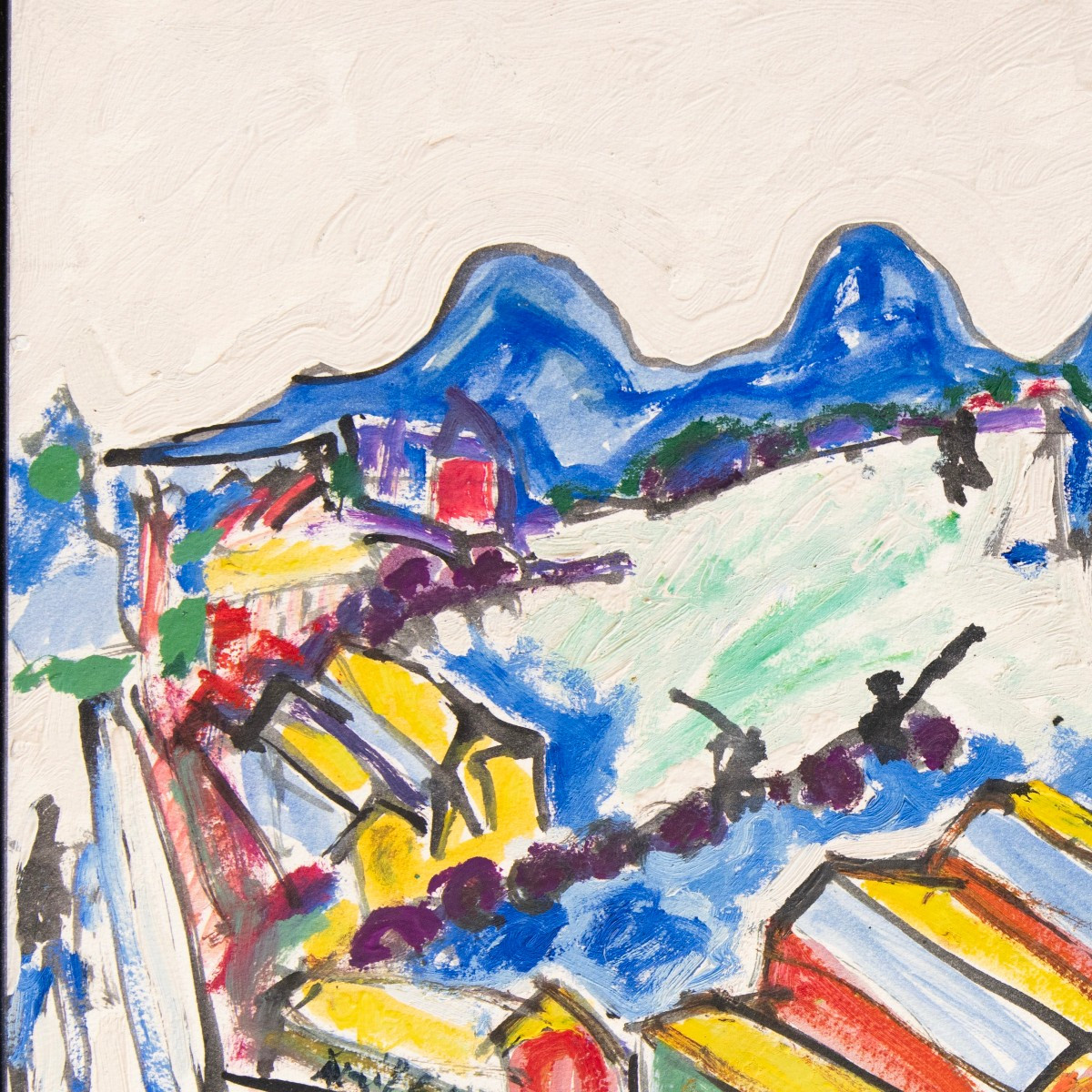  Armand Avril (lyon, 1926), La Mer Et Les Montagnes Bleues-photo-4