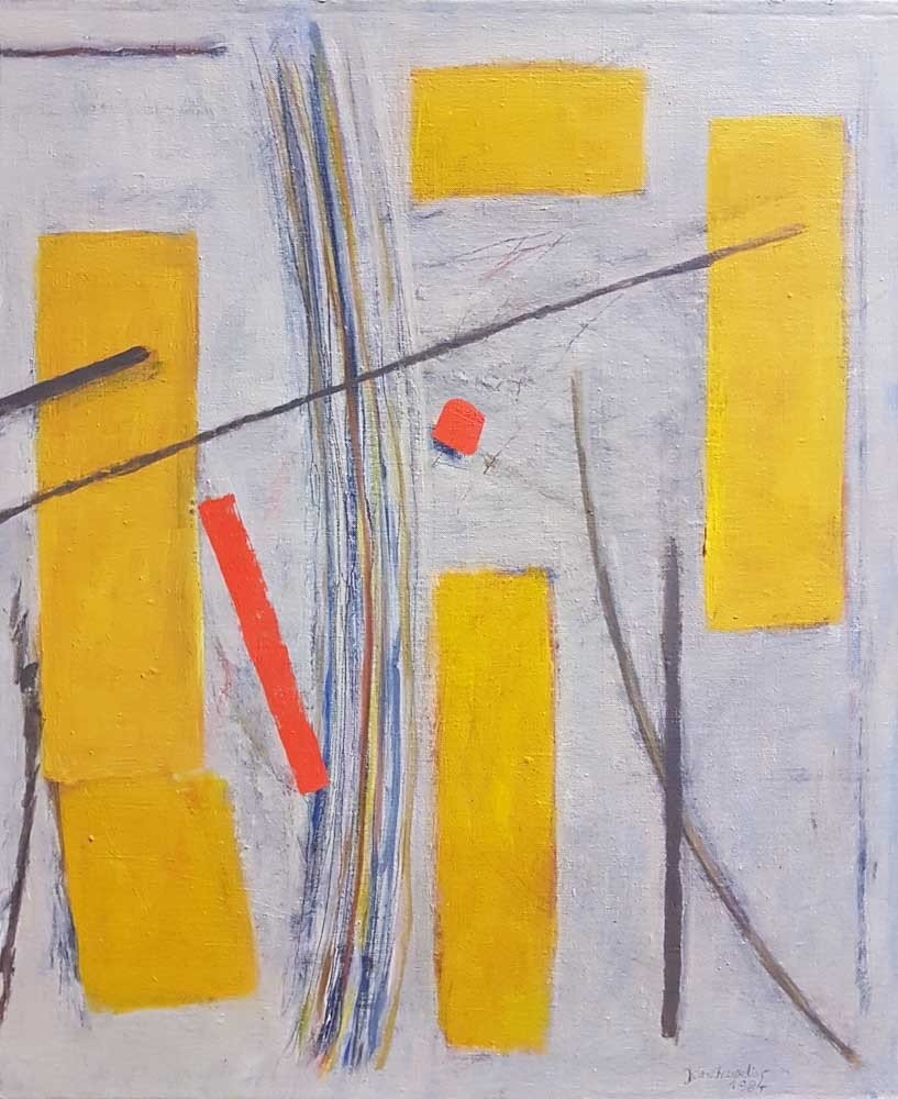 Jean Chevalier (1913-2002), Composition With Yellow Rectangles-photo-2