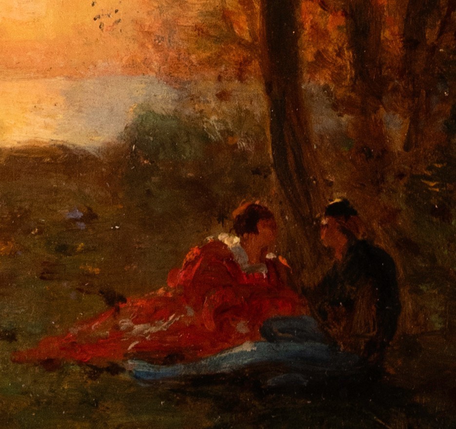  Félix  Ziem (beaune, 1821 - Paris, 1911), Lively Landscape At Sunset-photo-3