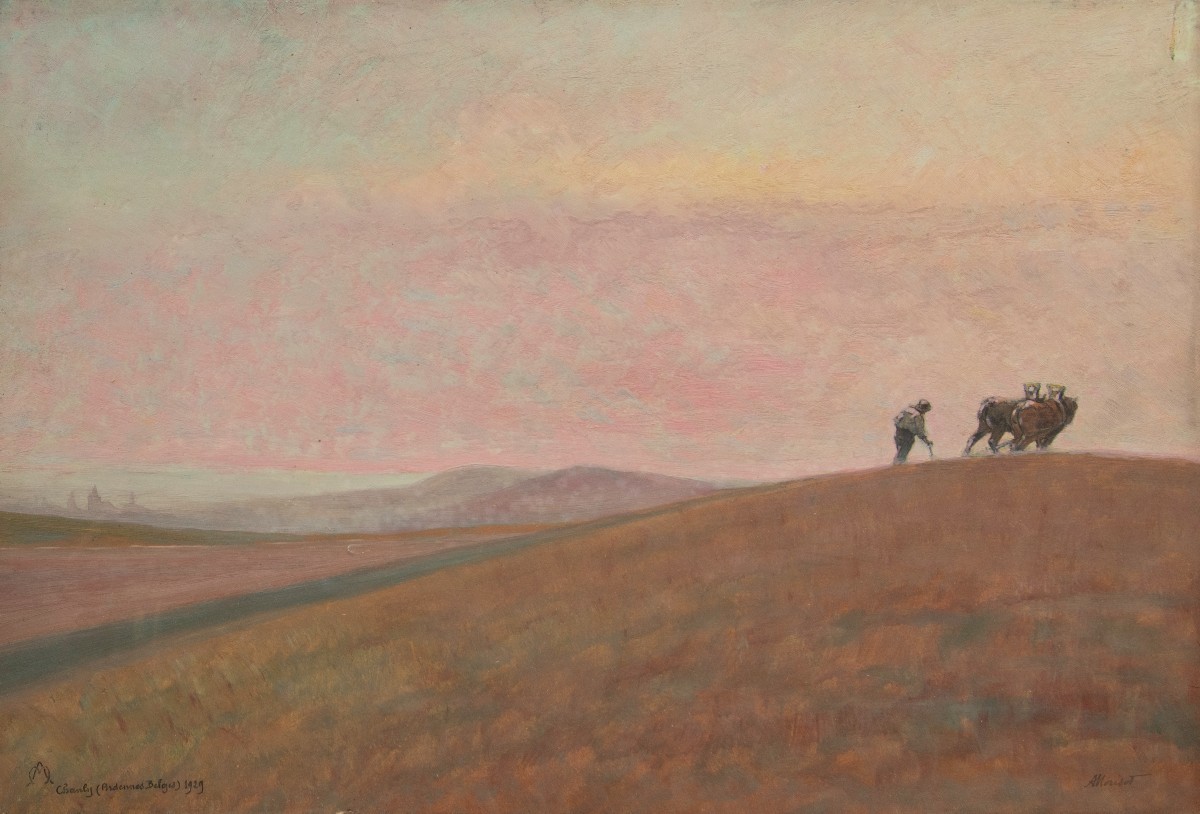 Auguste MORISOT (1857 – 1951), Le Laboureur en couleurs, Chanly (Ardennes belges), 1929-photo-2