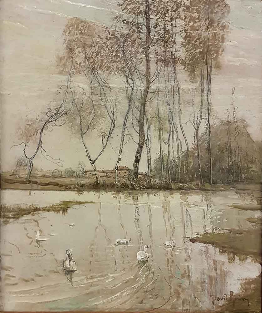David Eugène GIRIN (1848-1917), L’étang Aux Cygnes