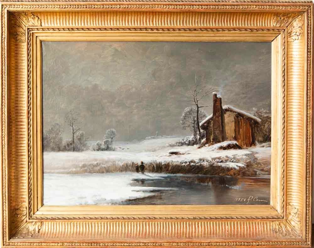 Fleury Chenu (1833–1875), Paysage De Bresse En Hiver