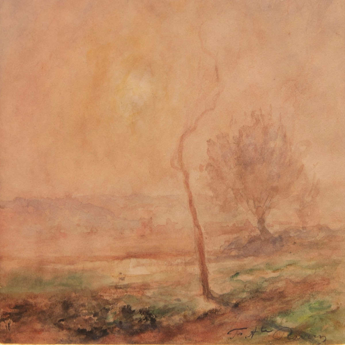 Auguste Ravier (1814-1895), Mist Over The Plain-photo-3