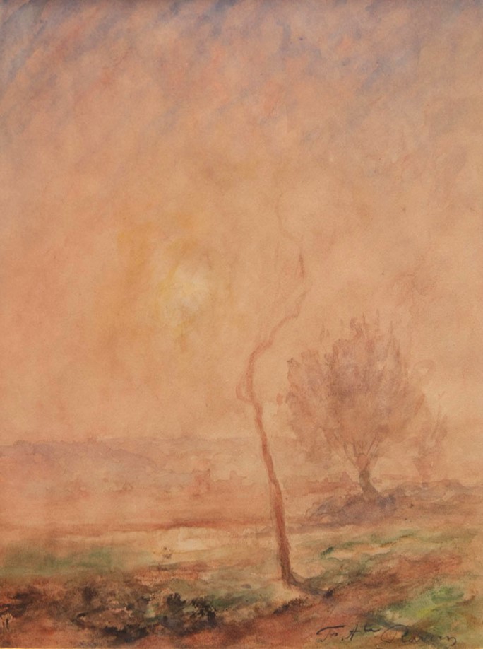Auguste Ravier (1814-1895), Golden Mist Over The Plain