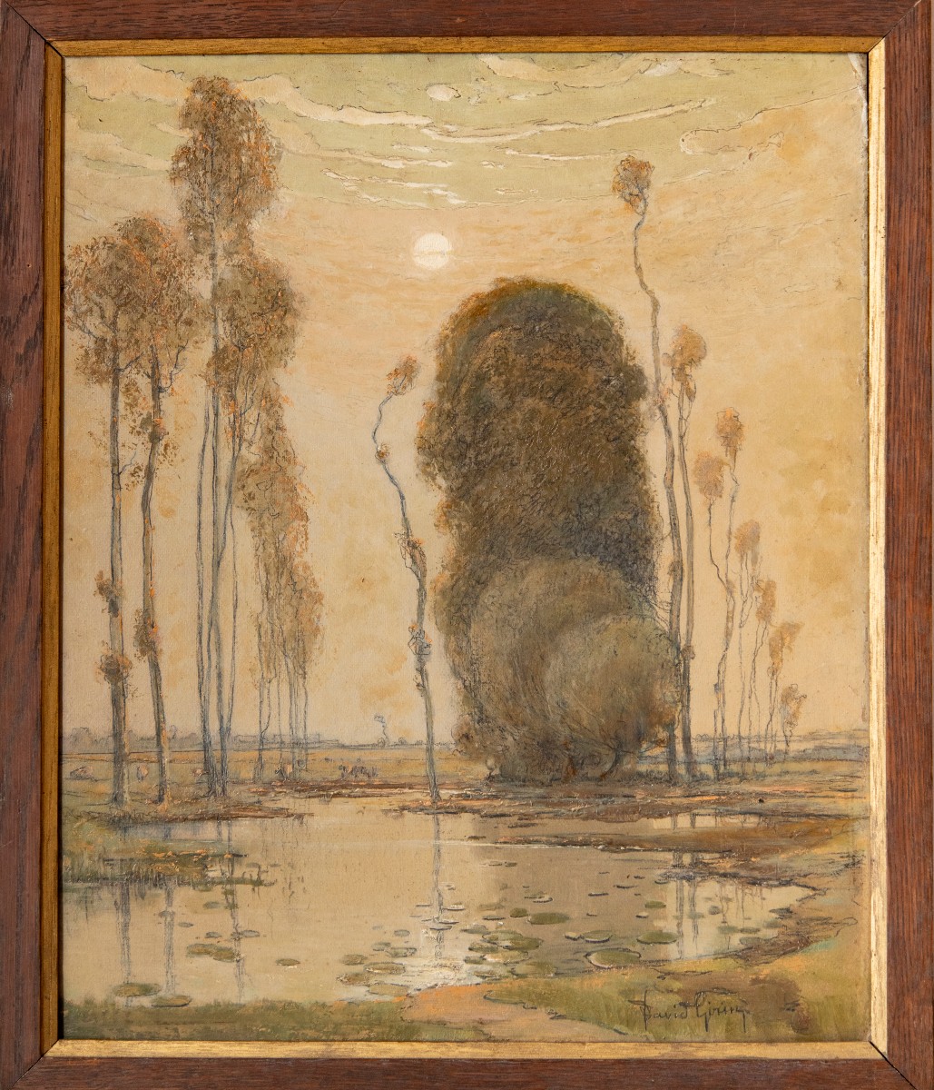 David-eugène Girin (1848-1917), Bord De La Chalaronne, Dombes. Effet Du Matin-photo-2