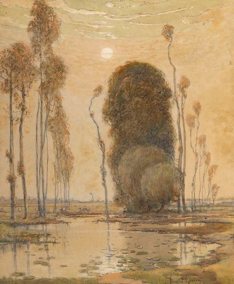 David-eugène Girin (1848-1917), Bord De La Chalaronne, Dombes. Effet Du Matin-photo-2