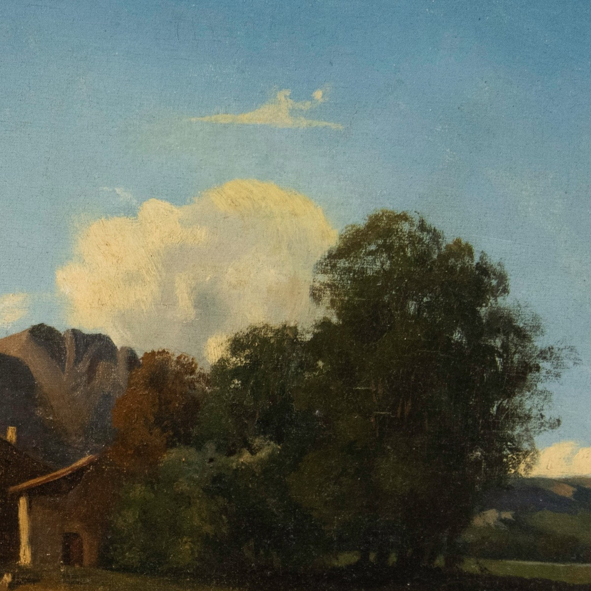Antoine Ponthus-cinier (1812-1885), Animated Landscape With A Little Bridge-photo-2