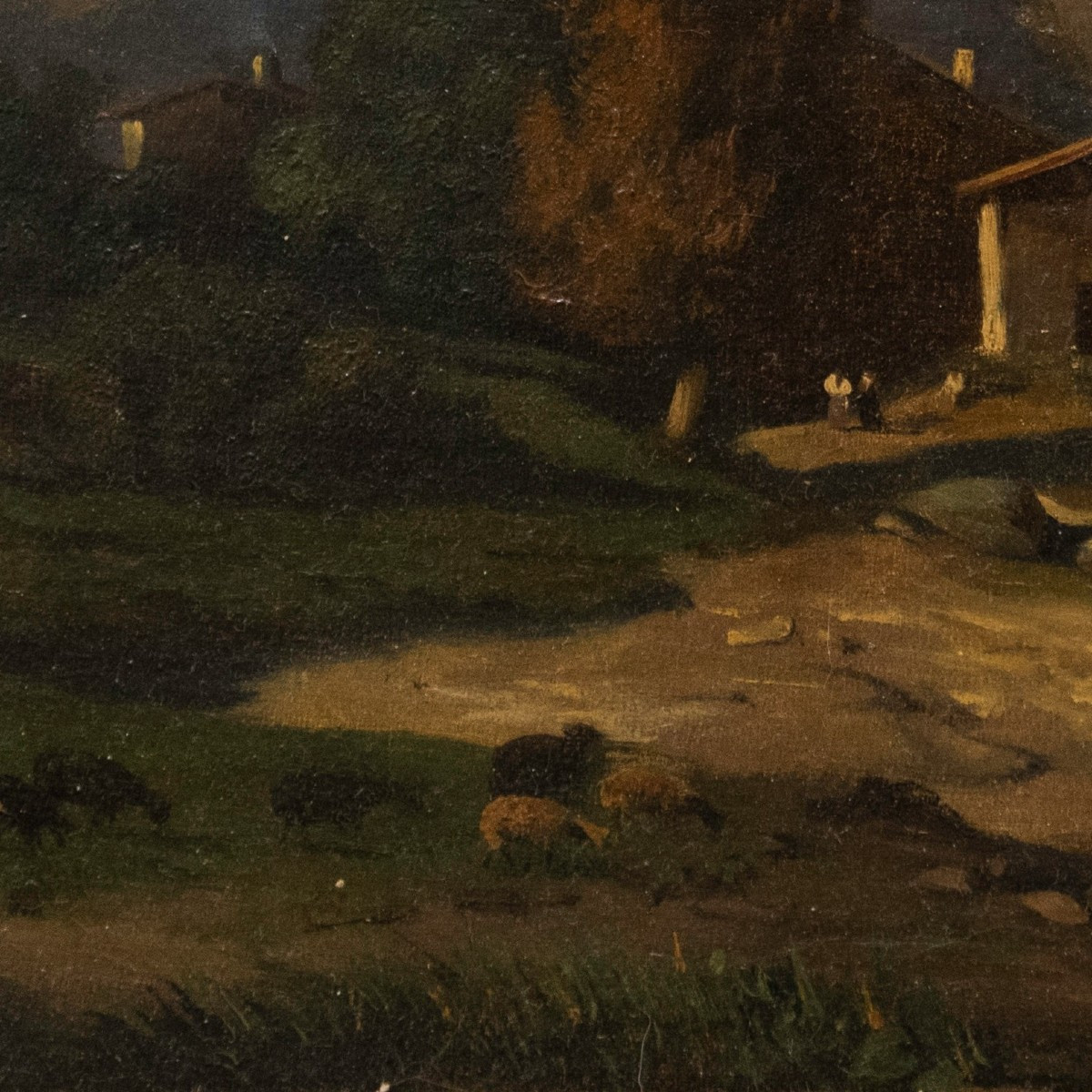 Antoine Ponthus-cinier (1812-1885), Animated Landscape With A Little Bridge-photo-6