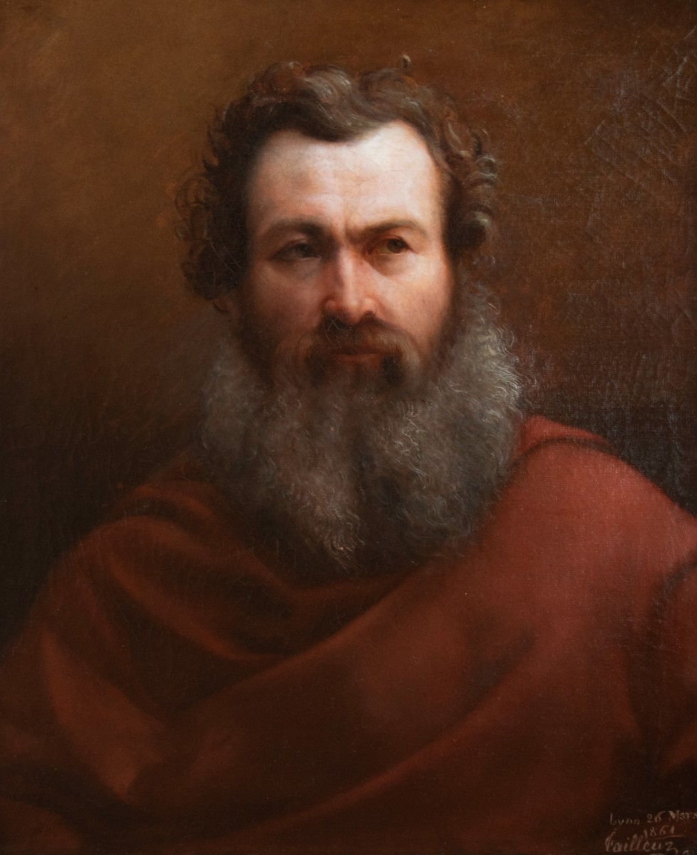 Claude-Baptiste Tailleur (1823-1891), Portrait d’homme à la barbe  (1861)-photo-2