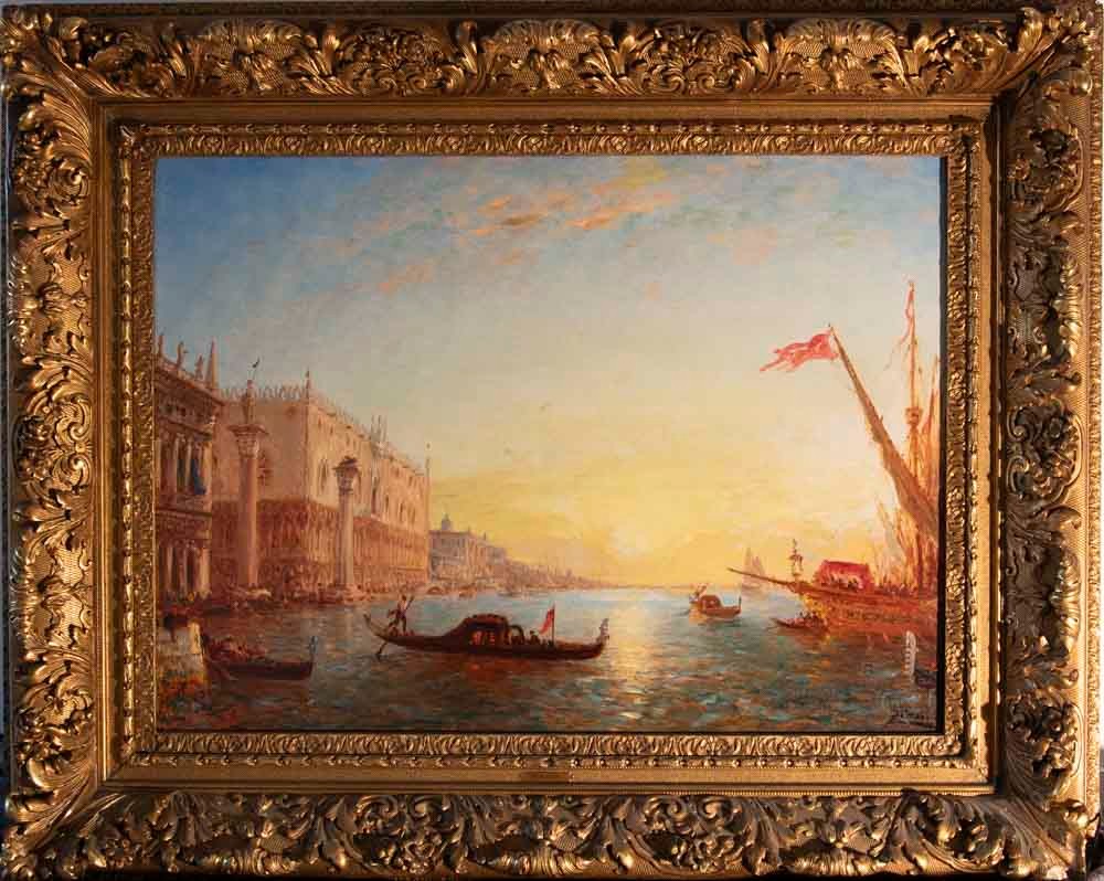 Félix Ziem (1821-1911), Soleil Levant Devant La Piazzetta Et Le Palais Des Doges, Venise-photo-2