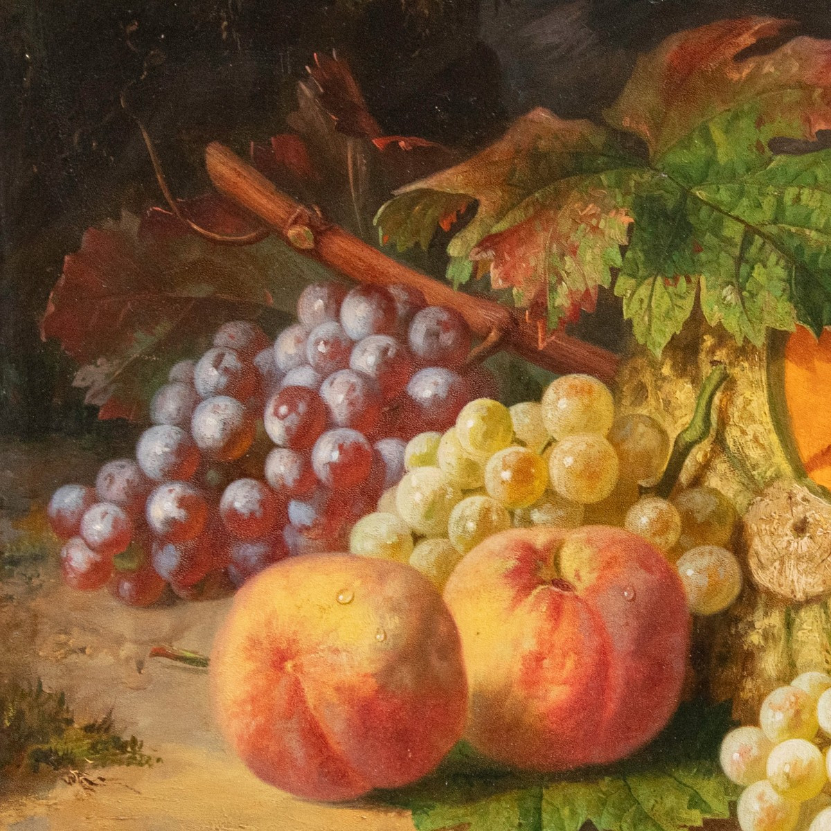 Anthelme Eugène GROBON (1820 - 1878), Nature morte aux fruits -photo-3
