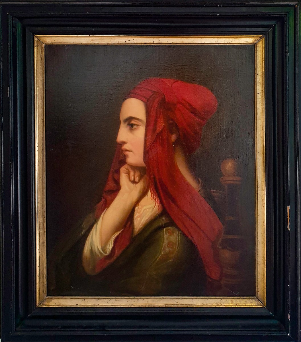 Claude Bonnefond (1796–1860) — Portrait Of A Young Greek Woman From Ischia-photo-2