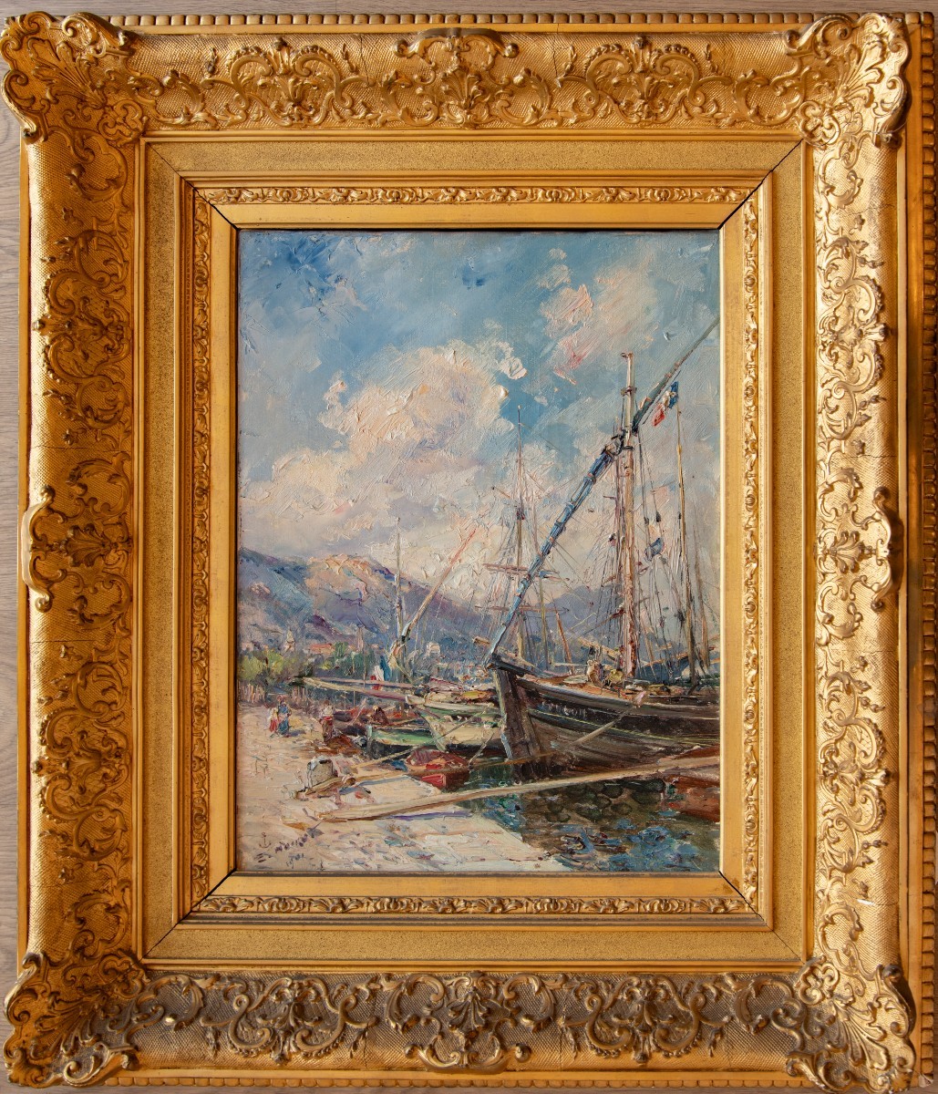 Emile Noirot (1853 – 1924), Toulon, The Commercial Harbor, 1901