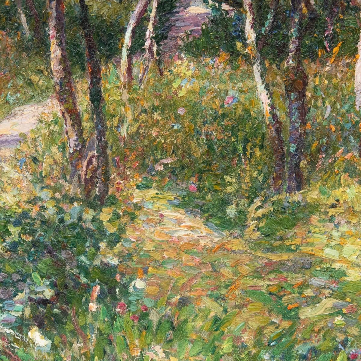 Louis-Claude Paviot (1872 - 1943), Chemin en sous-bois-photo-4