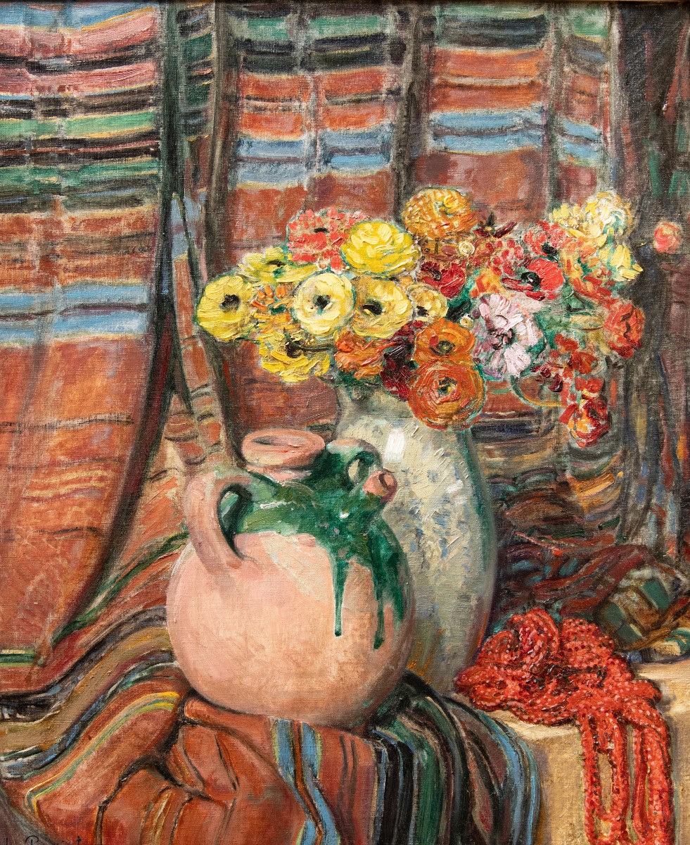 Louis-Claude Paviot (1872 - 1943), Nature Morte au Bouquet et  à la Cruche