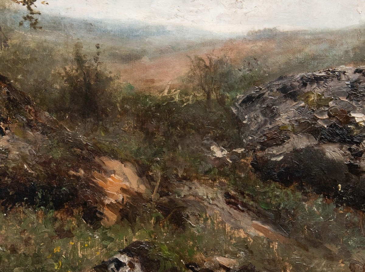 Adolphe APPIAN (1818 – 1898), Rochers au Bord du Bois-photo-2