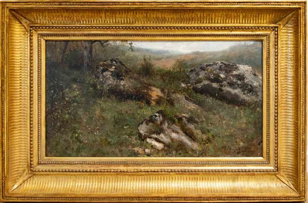 Adolphe APPIAN (1818 – 1898), Rochers au Bord du Bois